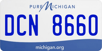 MI license plate DCN8660