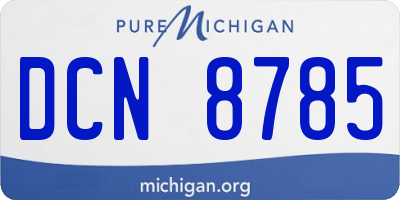 MI license plate DCN8785