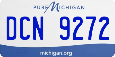 MI license plate DCN9272