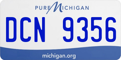 MI license plate DCN9356