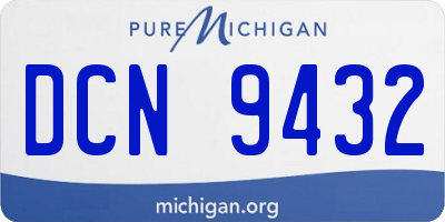 MI license plate DCN9432
