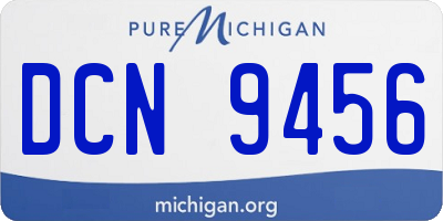 MI license plate DCN9456