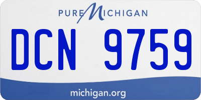 MI license plate DCN9759