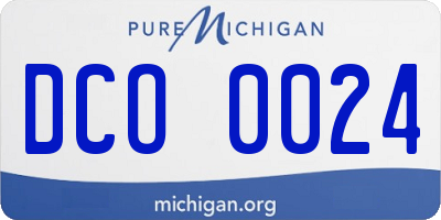 MI license plate DCO0024