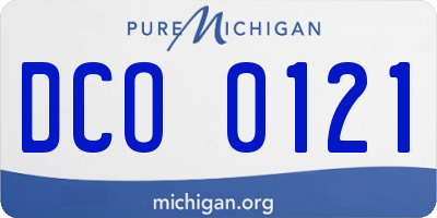MI license plate DCO0121
