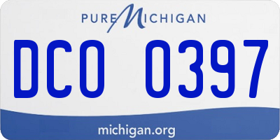 MI license plate DCO0397