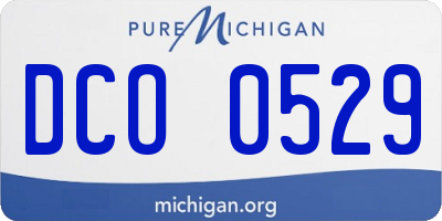 MI license plate DCO0529