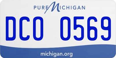 MI license plate DCO0569