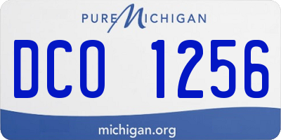 MI license plate DCO1256