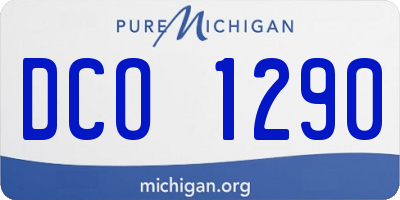 MI license plate DCO1290