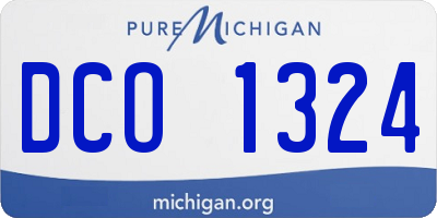 MI license plate DCO1324
