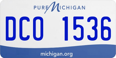 MI license plate DCO1536