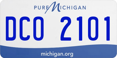 MI license plate DCO2101