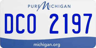 MI license plate DCO2197
