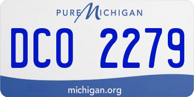 MI license plate DCO2279
