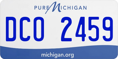 MI license plate DCO2459