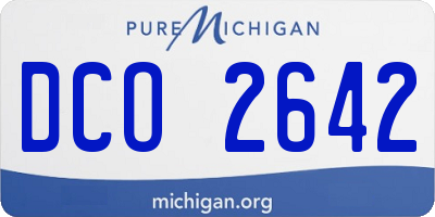 MI license plate DCO2642