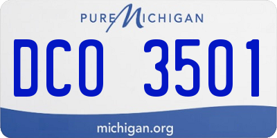 MI license plate DCO3501
