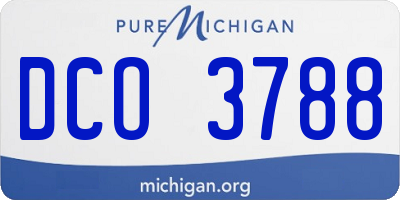 MI license plate DCO3788