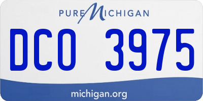 MI license plate DCO3975