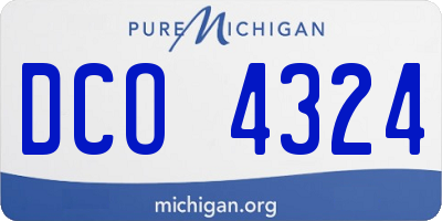 MI license plate DCO4324