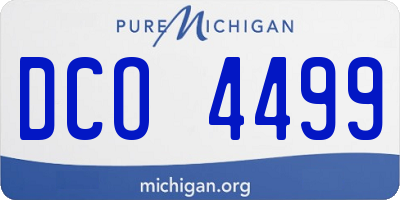MI license plate DCO4499