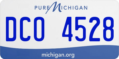 MI license plate DCO4528