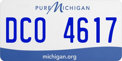MI license plate DCO4617