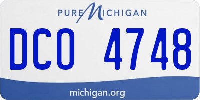 MI license plate DCO4748