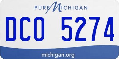 MI license plate DCO5274