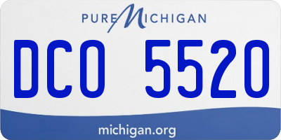 MI license plate DCO5520