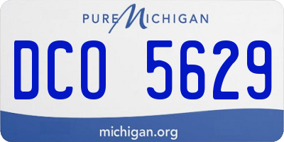 MI license plate DCO5629