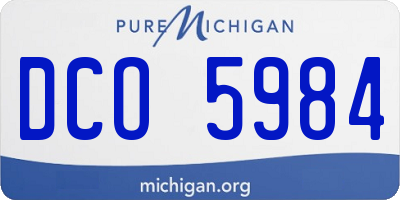 MI license plate DCO5984