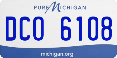 MI license plate DCO6108