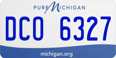 MI license plate DCO6327