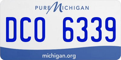 MI license plate DCO6339