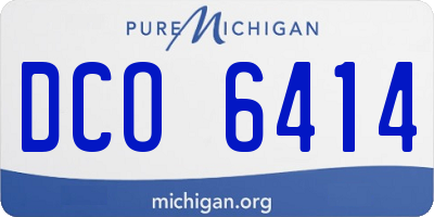 MI license plate DCO6414