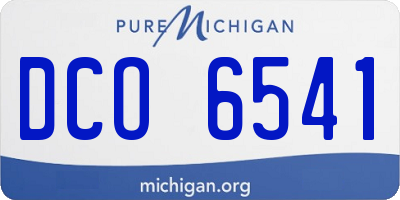 MI license plate DCO6541