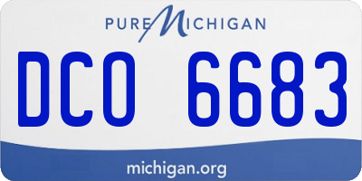 MI license plate DCO6683
