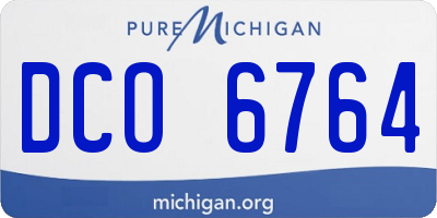 MI license plate DCO6764