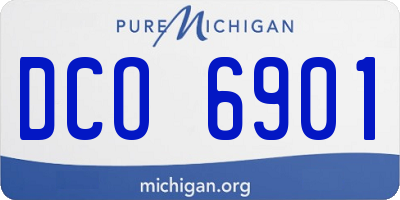MI license plate DCO6901
