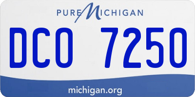 MI license plate DCO7250