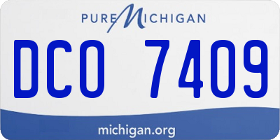 MI license plate DCO7409