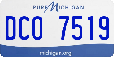MI license plate DCO7519