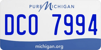 MI license plate DCO7994