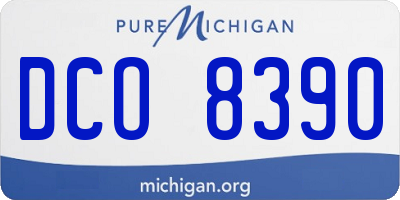 MI license plate DCO8390