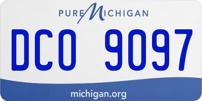 MI license plate DCO9097