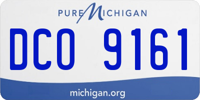 MI license plate DCO9161