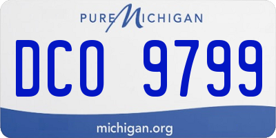 MI license plate DCO9799
