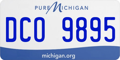 MI license plate DCO9895